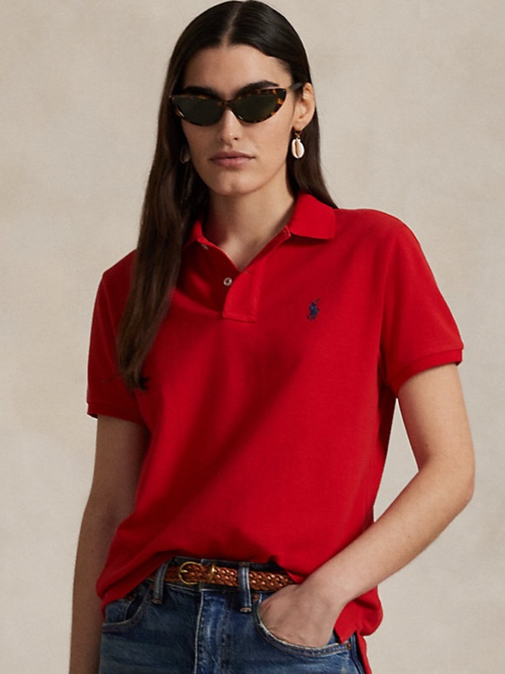 Vintage Ralph Lauren🎡♥️📚🎈🍎Women’s Red Polo Shirt - excellent condition